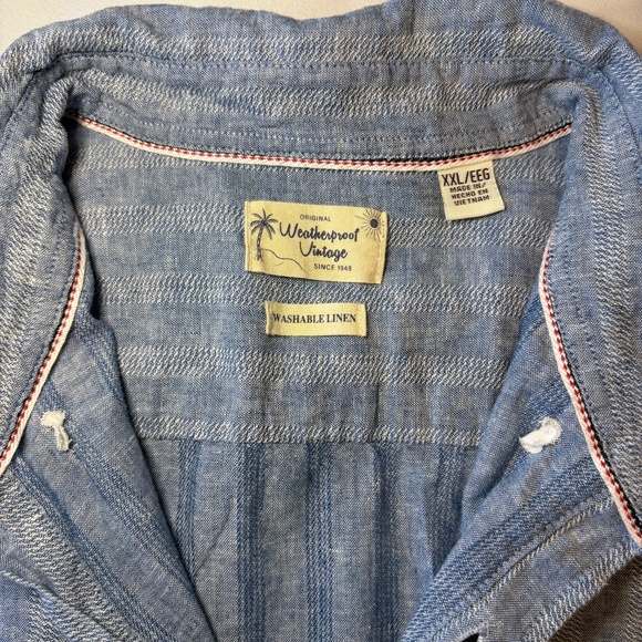 Weatherproof Vintage Washable Linen Short Sleeve Button Down Shirt Size XXL - Picture 5 of 9